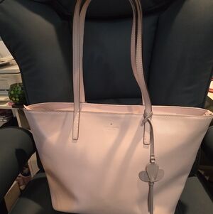 Kate Spade Light Pink/Lilac Tote Bag With Lilac Heart Charm